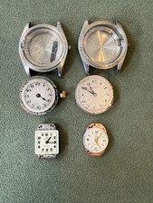 6x Rolex  and Tudor Vintage Job Lot Original Movements Cases Dials 6466 1920-40s