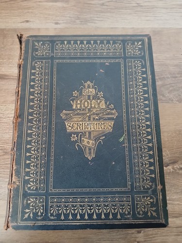 Holy bible large antique 19th - large,