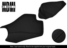 FITS APRILIA RS 125 11-22 CUSTOM GRIP VINYL SEAT COVERS SET BLACK STITCH