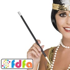 Smiffys 20's Style Cigarette Holder Black Flapper Adults Fancy Dress Accessory