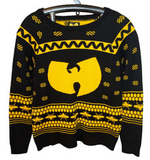 Genuine WU-TANG Clan 2016 Sweater Knit Mens Size MEDIUM Black Yellow Killa Bees