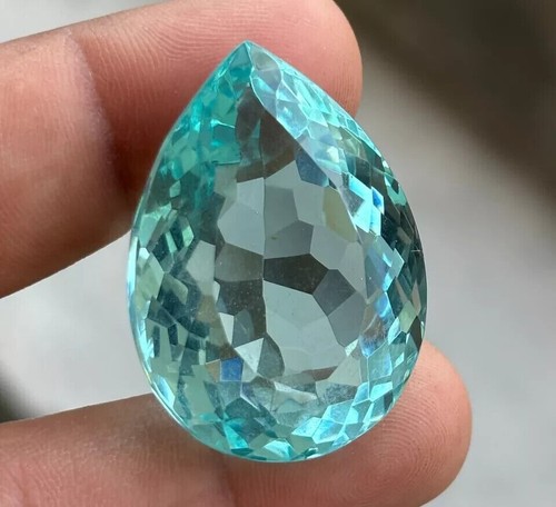 Natural aquamarine pear - aquamarine, cut