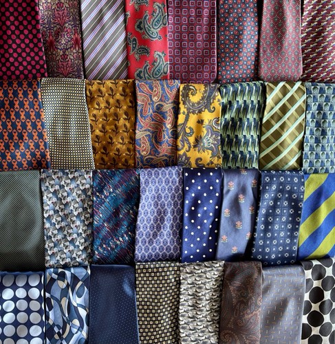 Lot designer silk ties - 32,