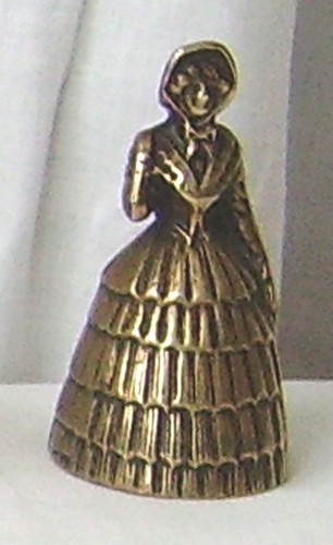 Brass bell crinoline lady - bell,