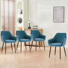 1/2/4X Dining Chairs Velvet