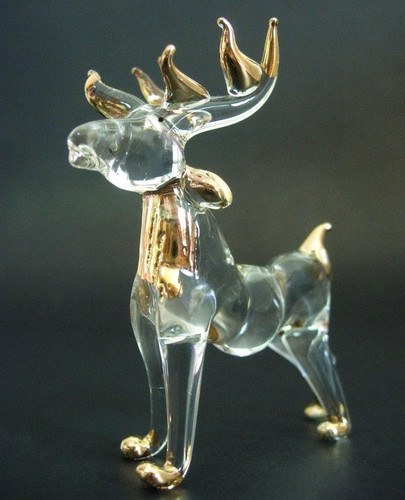Hand blown glass reindeer - hand,