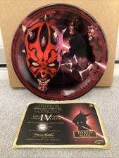 Star Wars Darth Maul The Phantom Menace Ltd Edition Collectors Plate COA & Box