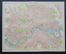 Antique 1903 Plan of London -
