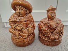 Vintage 60s/70s Sadler Heritage Set Of 2 Tea Coffee  Canisters Jars