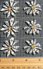 6 White Abstract Daisy Mosaic
