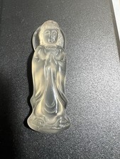 White chalcedony carving of Guanyin