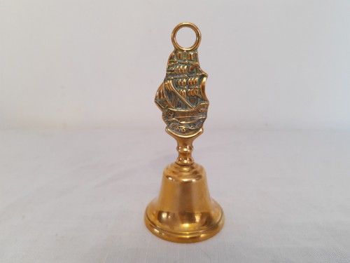 Vintage brass metal bell - metal,