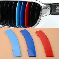 3pcs Front Grille Cover Stripe Clip Trim Fit For BMW 3Series F30 F35 Accessories