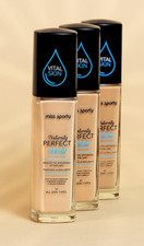 2 x Miss Sporty Naturally Perfect Serum Foundation 30 ml, Vegan - Various Shades