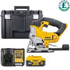 Dewalt DCS331N 18V XR Li-Ion Jigsaw With 1 x 5.0Ah Battery, Charger & Case
