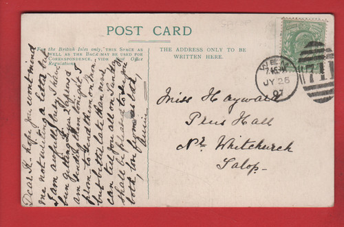 Wem shropshire duplex postmark - shropshire,