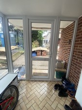 UPVC double glazed porch doors.  