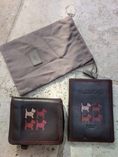 Radley Brown Leather Dog Purse, Passport Holder and Bag. Please See Description 