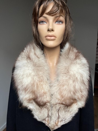 Vintage beige polar fox fur - beige,