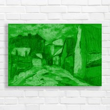 Pastel Landscape Green Canvas