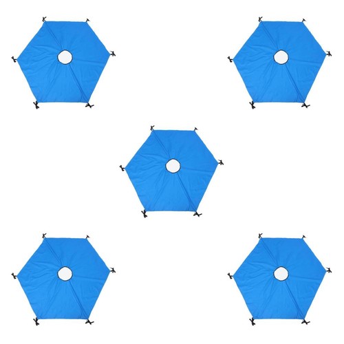Blue trampoline sunshade roof - trampoline,