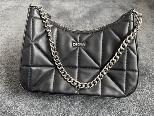 Dkny black quilted shoulder - dkny,