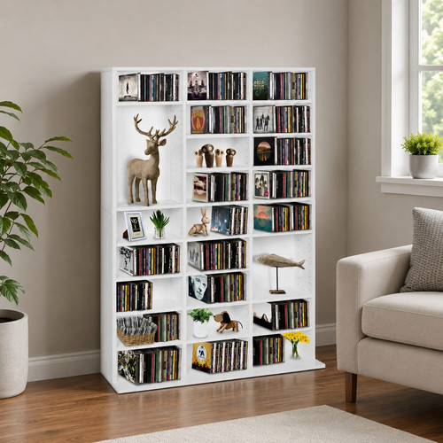 Wooden storage bookcase - cd,
