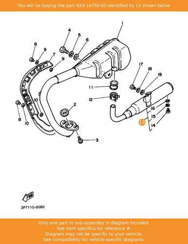 Yamaha silencer assy - yamaha,