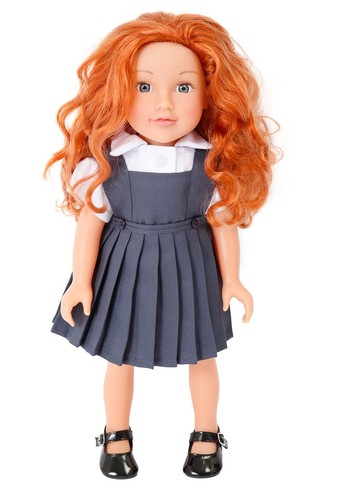 Dolls grey school pinafore - pinafore, and