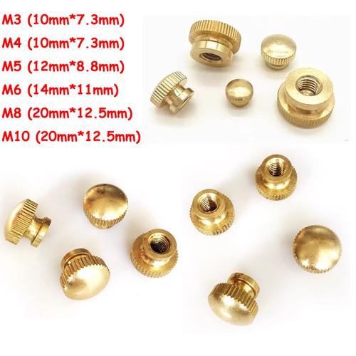 8 10 brass knurled - brass,