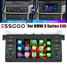 7" Android 14 Apple CarPlay Car Stereo Radio GPS Navi 2+32G For BMW 3 Series E46