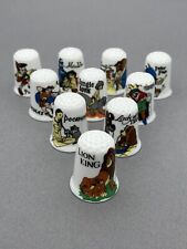 Classic Disney Films English fine bone china thimbles full set of ten