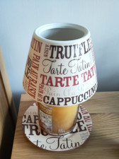 Yankee Candle CAFE CULTURE COFFEE THEME LARGE JAR SHADE & TRAY READ DESCRIPTION