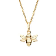9ct Yellow Gold on Silver BUMBLE BEE Necklace / Pendant - Choice of Chain