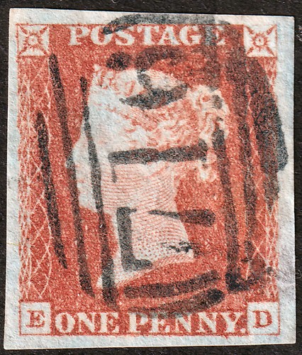 1841 sg8 red brown plate - sg8,