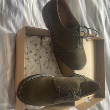 Doc Dr Martens Smiths Repello Olive Green Suede Oxford UK Size - 7