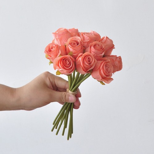12x artificial single rose bud - single,