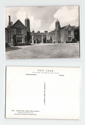 Vintage postcard melford hall - vintage,