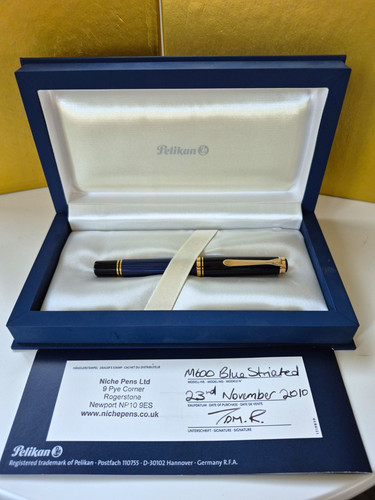 Pelikan m600 blue - pelikan, striated