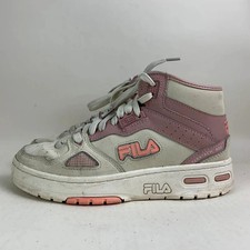 Fila Boots 4 Pink Grey Teratach 600 Upper Ankle Trainers Sneakers Lace Up Womens