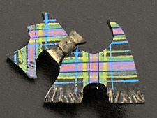 Tartan Scottie Dog Brooch hand