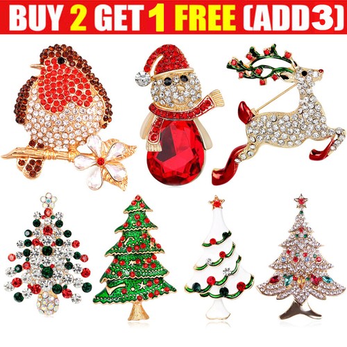 Christmas brooch badge - brooch,