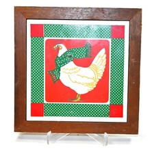 Vintage Chicken Tile Wall Art