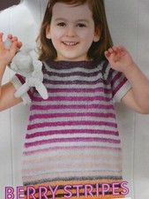 Child's Self-Striping Yarn Short Sleeve Top Knitting Pattern