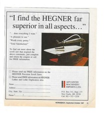 1987 hegner scroll saws - 1987,