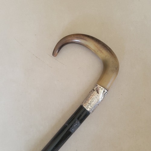 Antique walking cane with - antique,