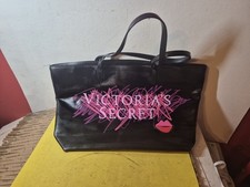 Victorias Secret  Tote Bag Black Red Pink Lips Kiss 