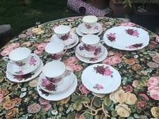 Vintage Queen Ann bone china set very pretty rose pattern.