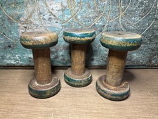 3 Vintage Wooden Industrial