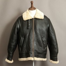 RAF Men's B-3 Jacket WW2 US Navy Aviator Flying Irvin Fur Shearling Real Leather